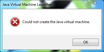 Java virtual machine error