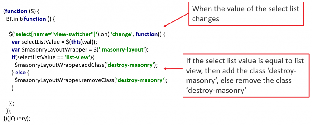 JS that toggles class for view switcher