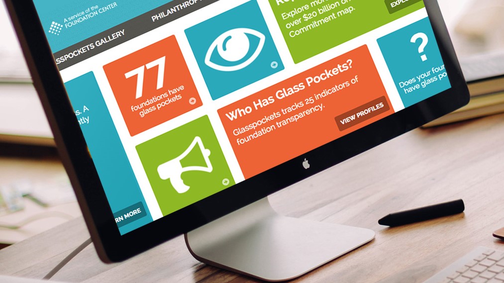 Glasspockets Website on monitor