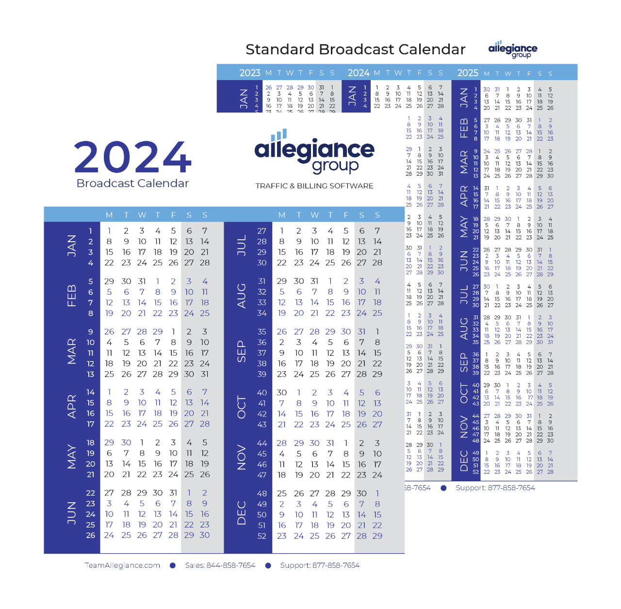 Broadcast Calendar 2025 Allegiance Group