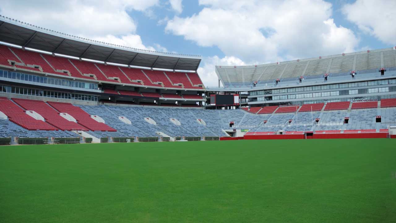 The football stadium at the University of Alabama